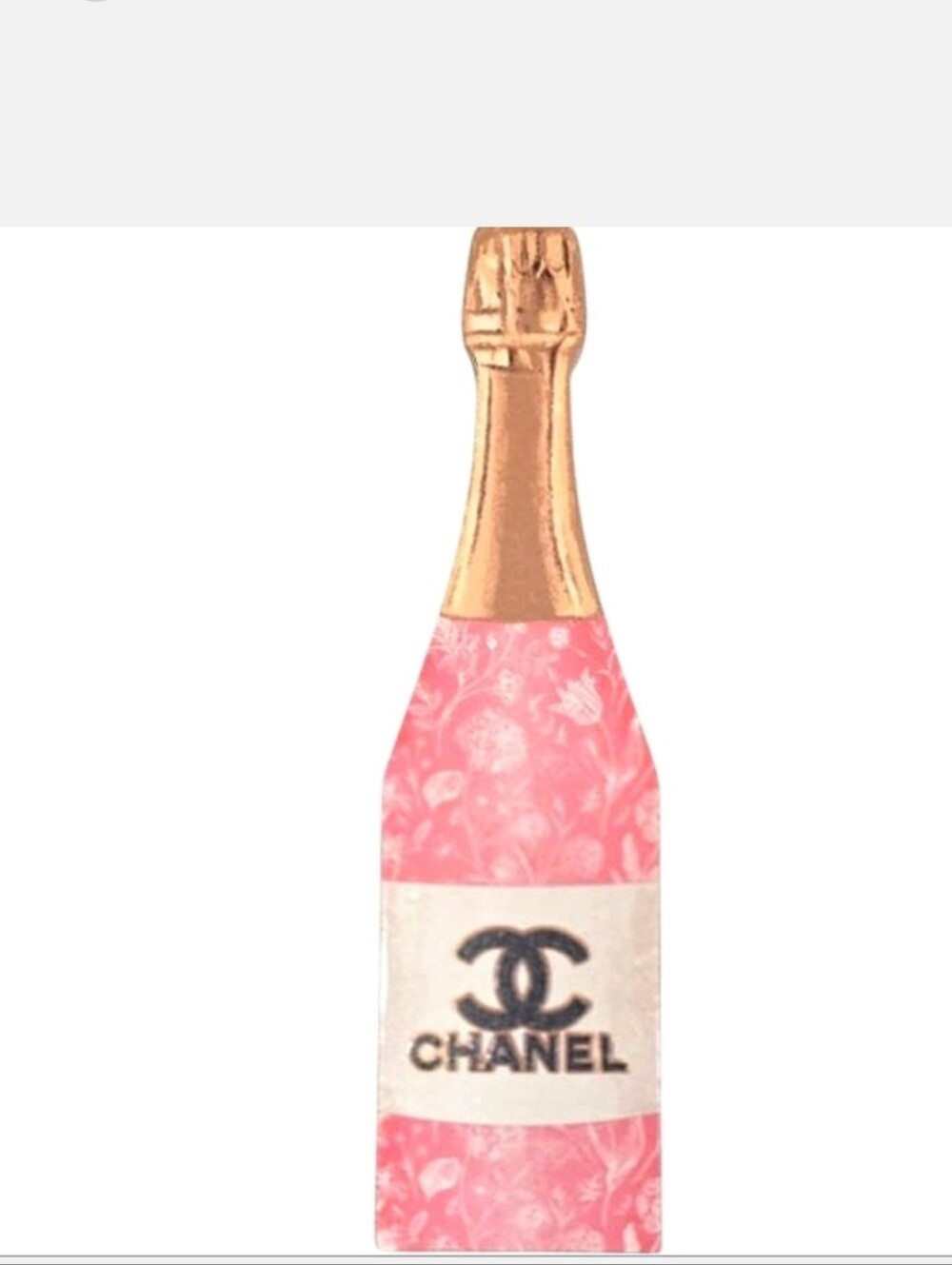 CC fashion Luxury Pink & Gold Decorative Champagne Bottle Table Top Wood Accent - Picture 9 of 9